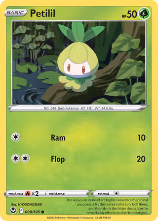 Petilil 9/195 Pokemon card