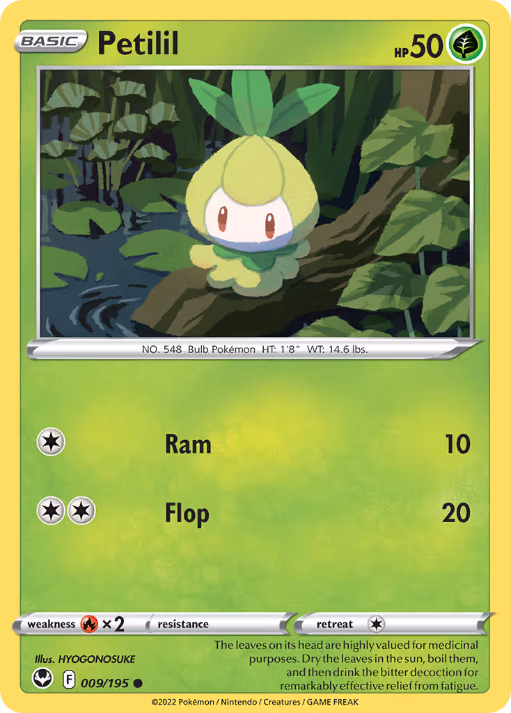Petilil 9/195 Pokemon card