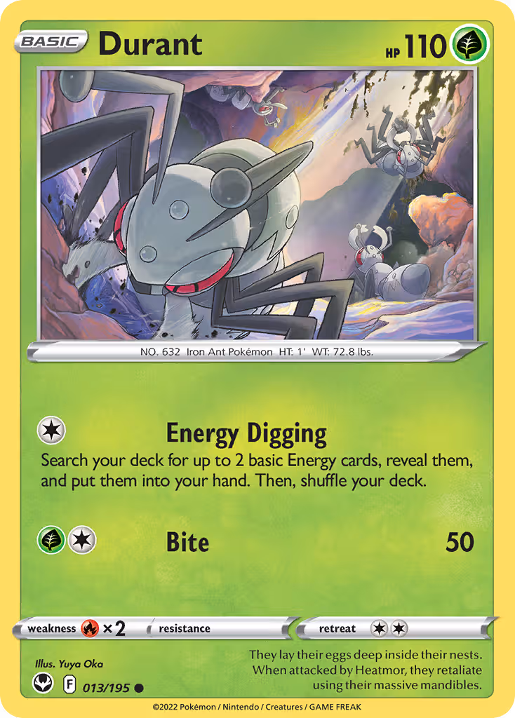 Durant 13/195 Pokemon card