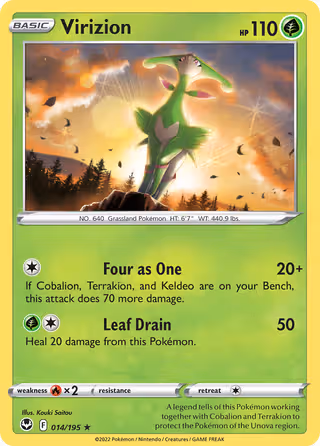 Virizion 14/195 Pokemon card