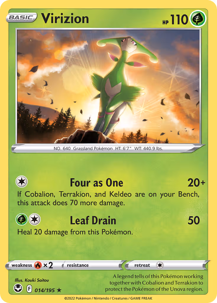 Virizion 14/195 Pokemon card