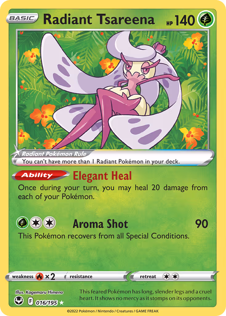 Radiant Tsareena 16/195 Pokemon card