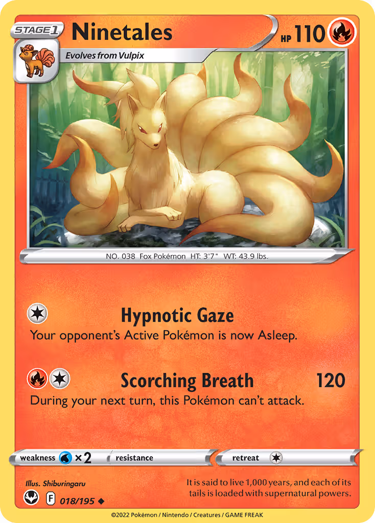 Ninetales 18/195 Pokemon card