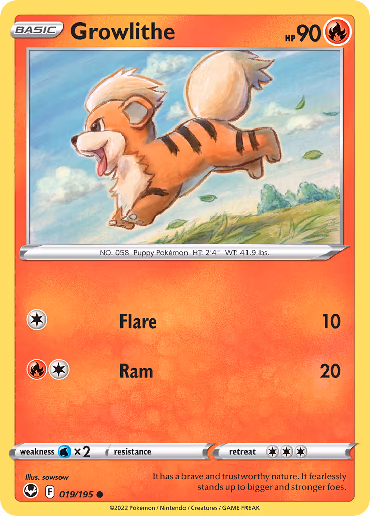 Growlithe 19/195 Pokemon card