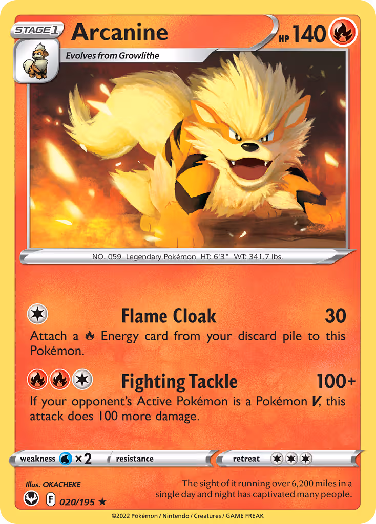 Arcanine 20/195 Pokemon card
