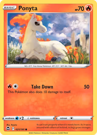 Ponyta 21/195 Pokemon card