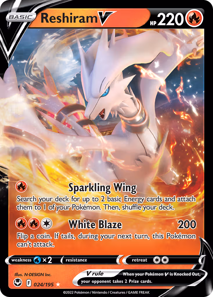 Reshiram V 24/195 Pokemon card