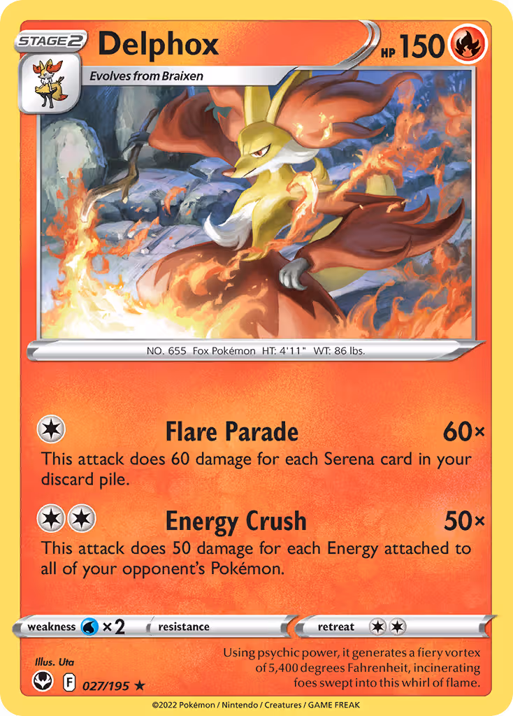Delphox 27/195 Pokemon card