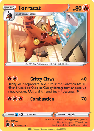 Torracat 31/195 Pokemon card