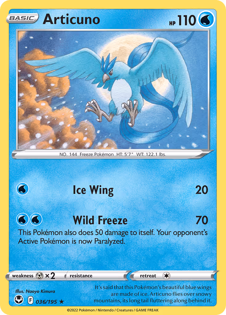 Articuno 36/195 Pokemon card