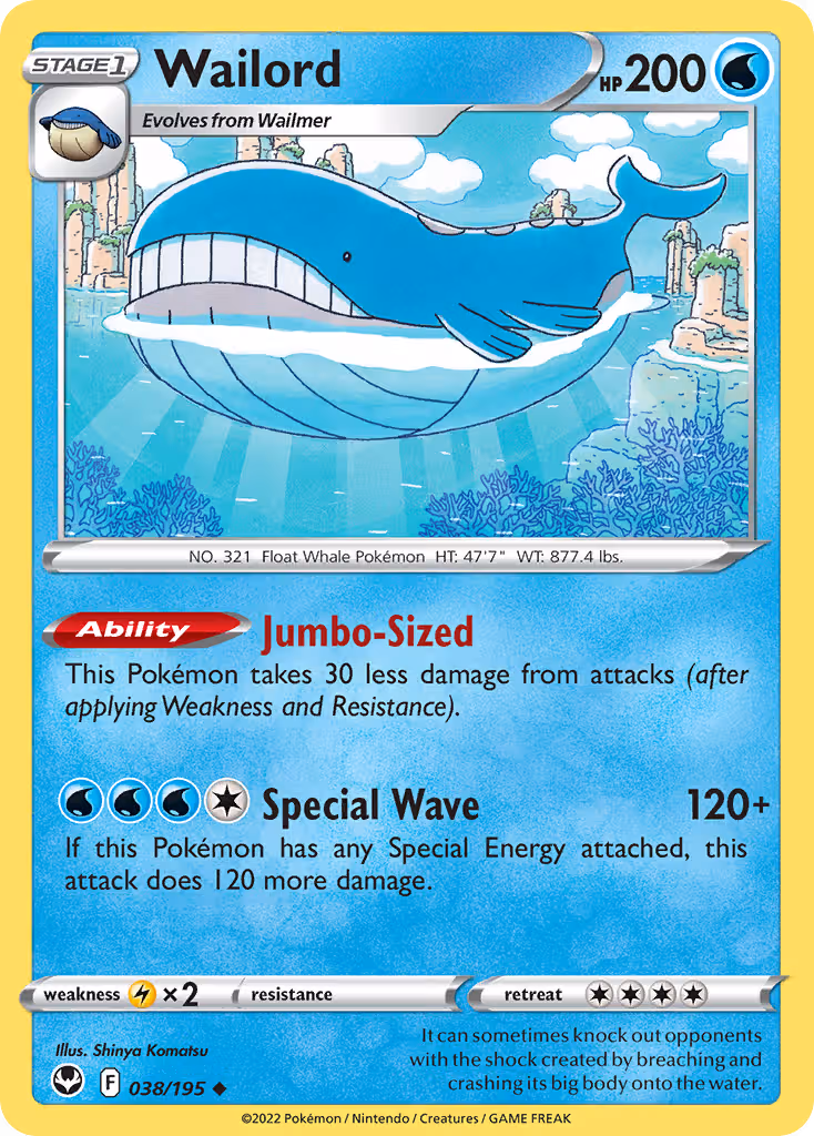 Wailord 38/195 Pokemon card