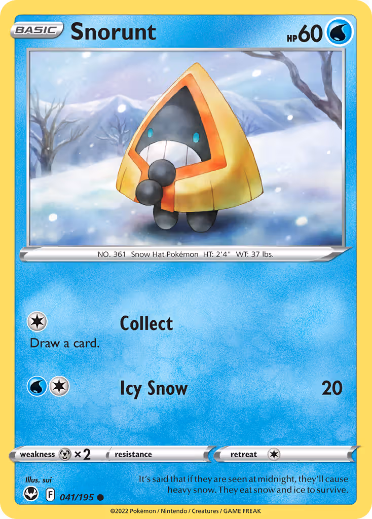 Snorunt 41/195 Pokemon card