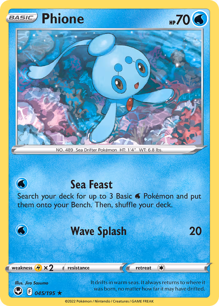 Phione 45/195 Pokemon card