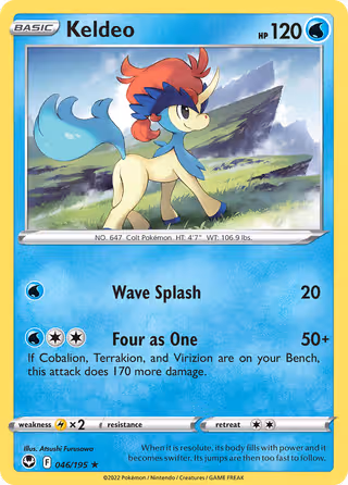 Keldeo 46/195 Pokemon card