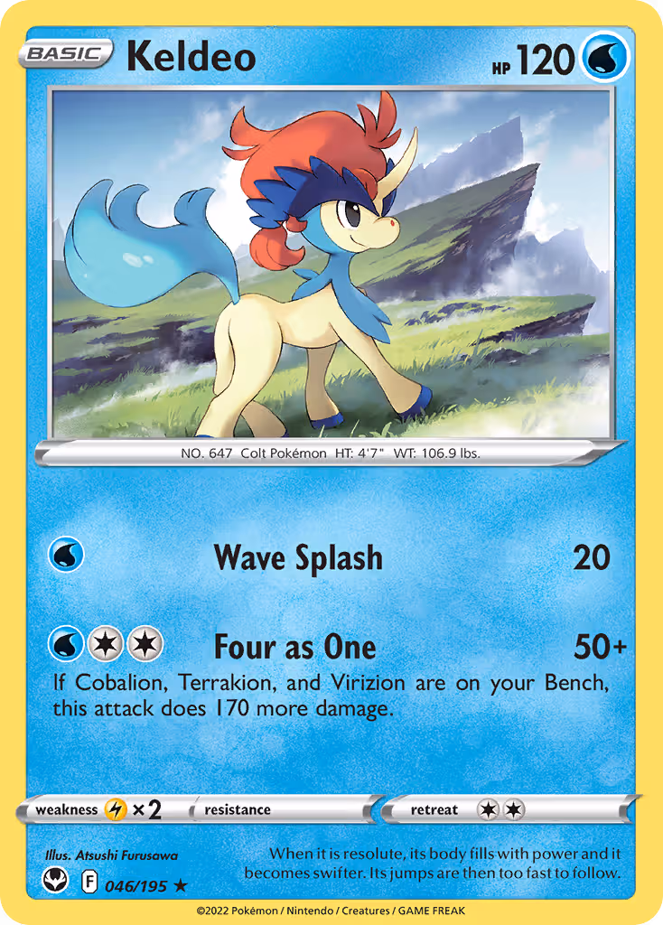 Keldeo 46/195 Pokemon card
