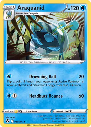 Araquanid 48/195 Pokemon card