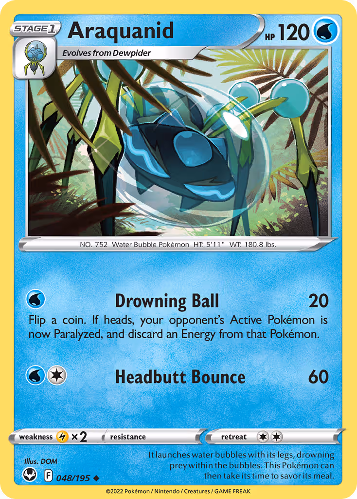 Araquanid 48/195 Pokemon card