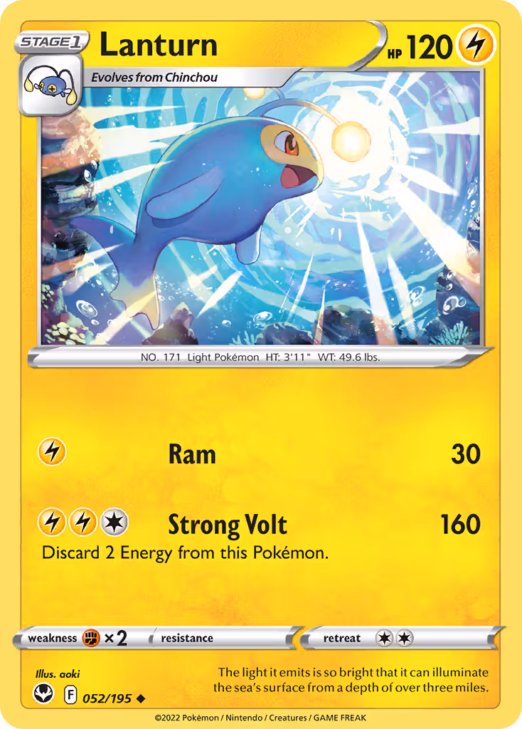 Lanturn 52/195 Pokemon card