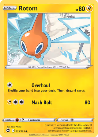 Rotom 53/195 Pokemon card