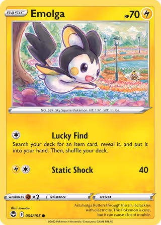 Emolga 54/195 Pokemon card