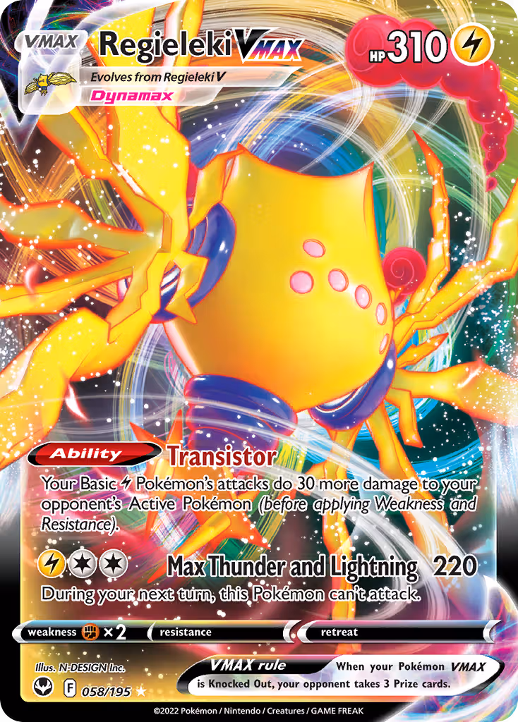 Regieleki VMAX 58/195 Pokemon card