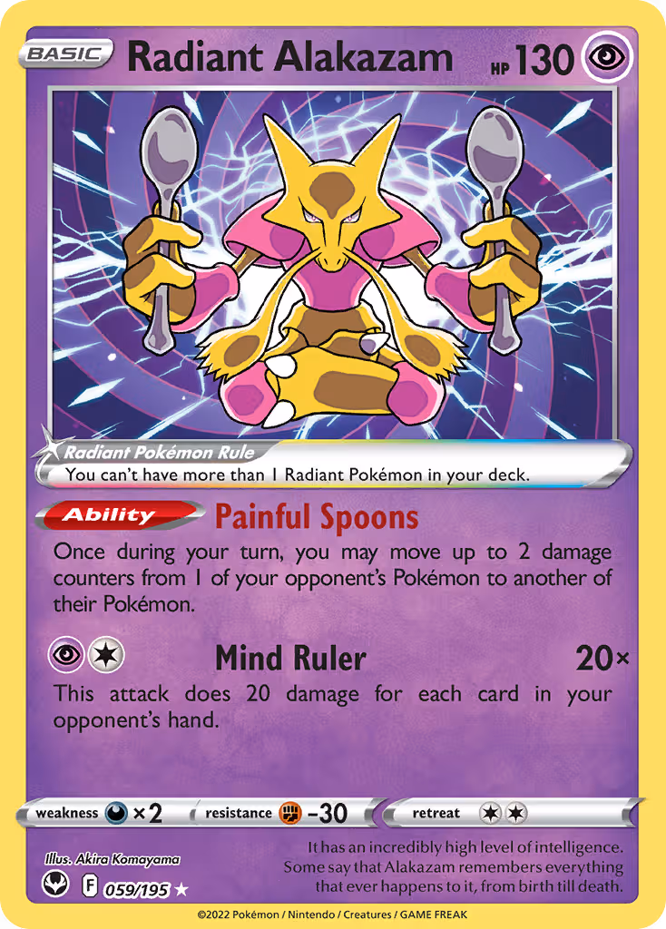 Radiant Alakazam 59/195 Pokemon card