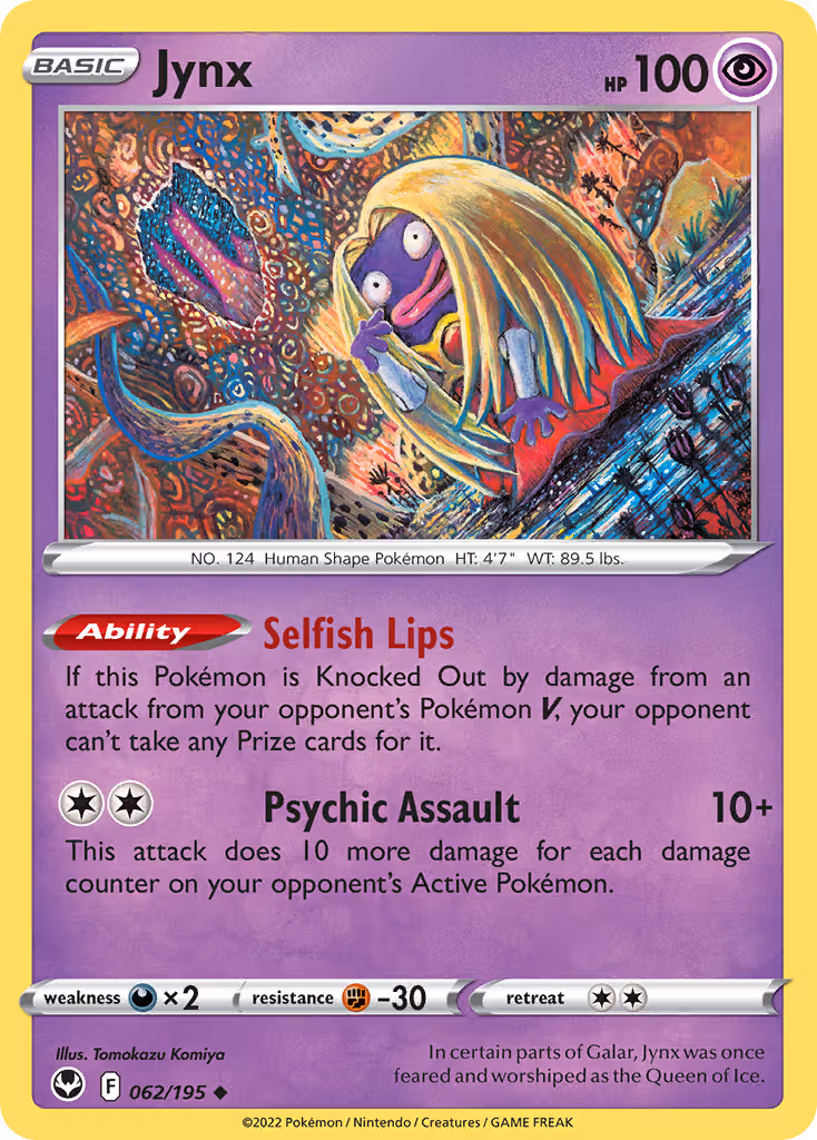 Jynx 62/195 Pokemon card