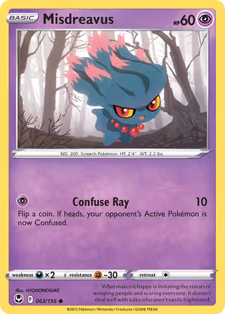 Misdreavus 63/195 Pokemon card
