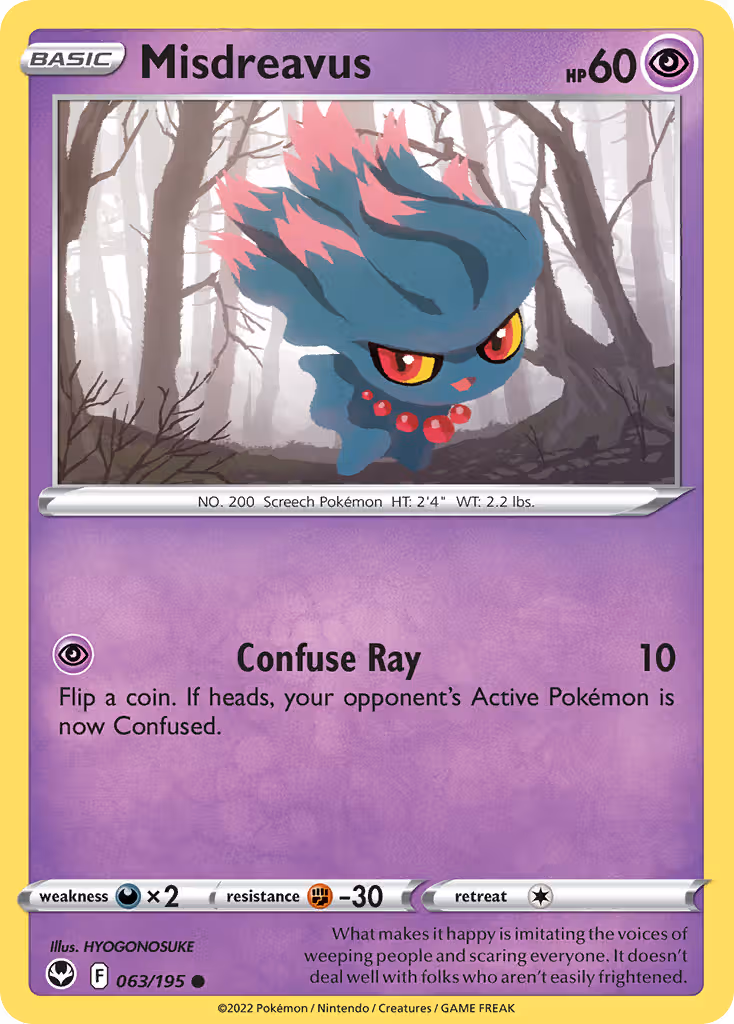 Misdreavus 63/195 Pokemon card