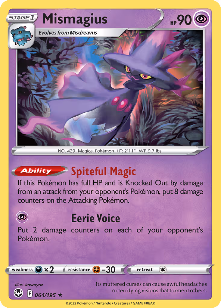 Mismagius 64/195 Pokemon card