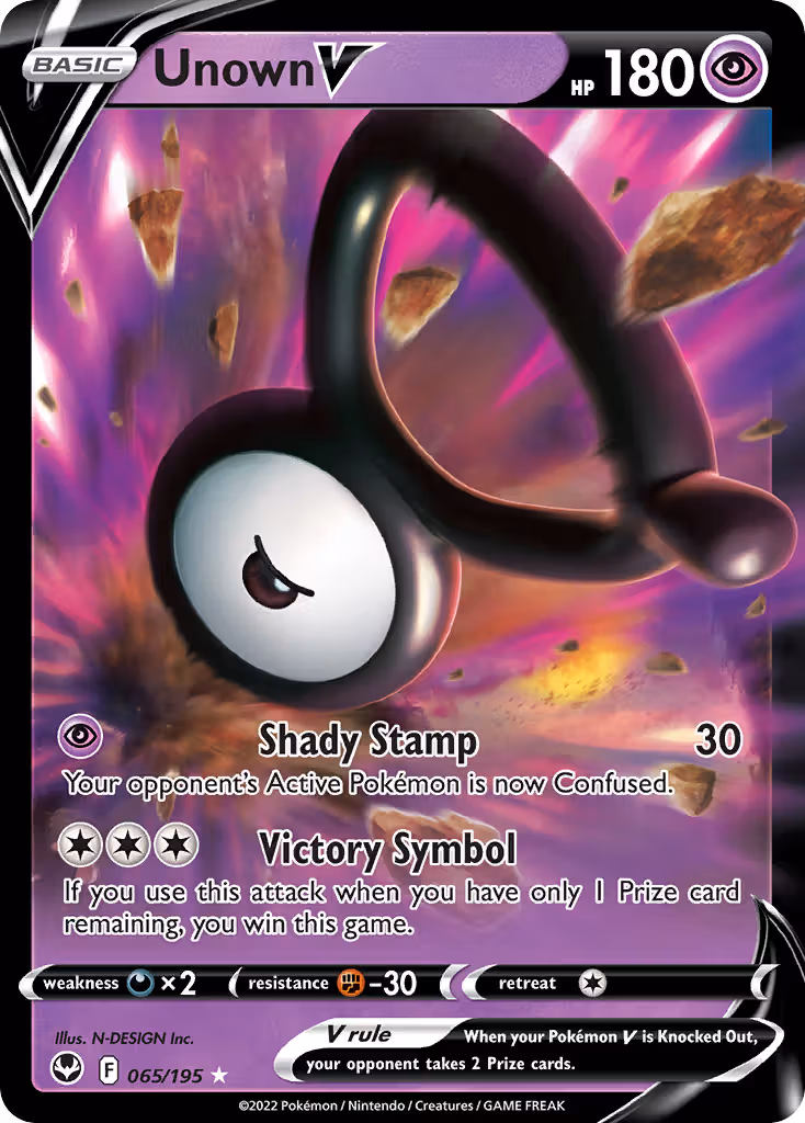Unown V 65/195 Pokemon card