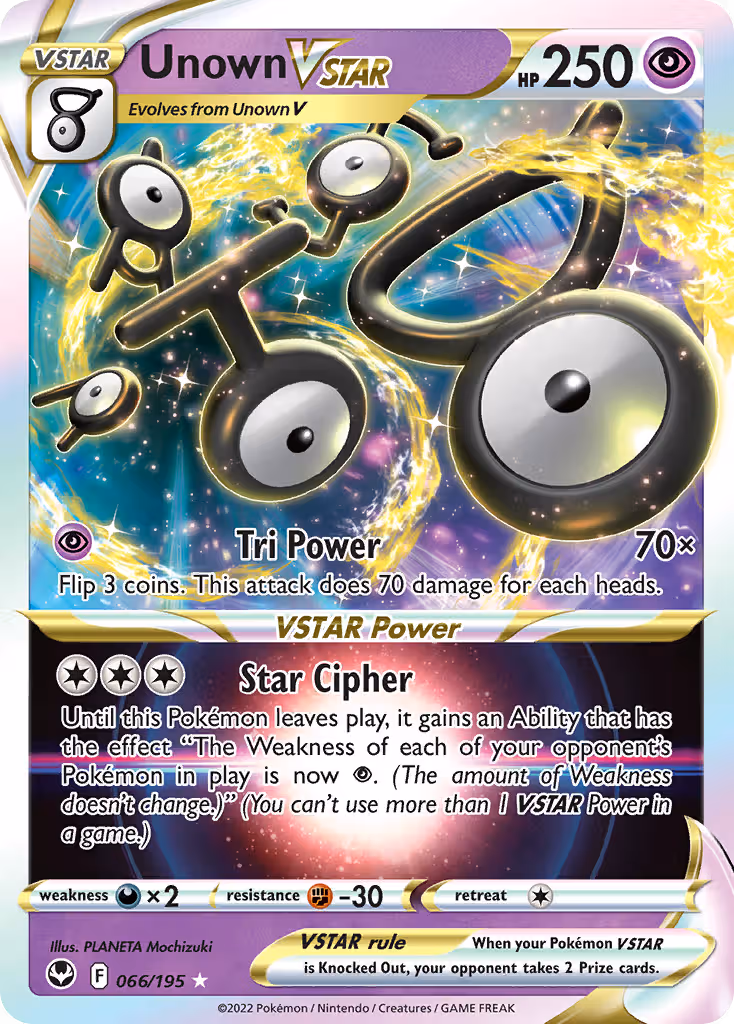 Unown VSTAR 66/195 Pokemon card