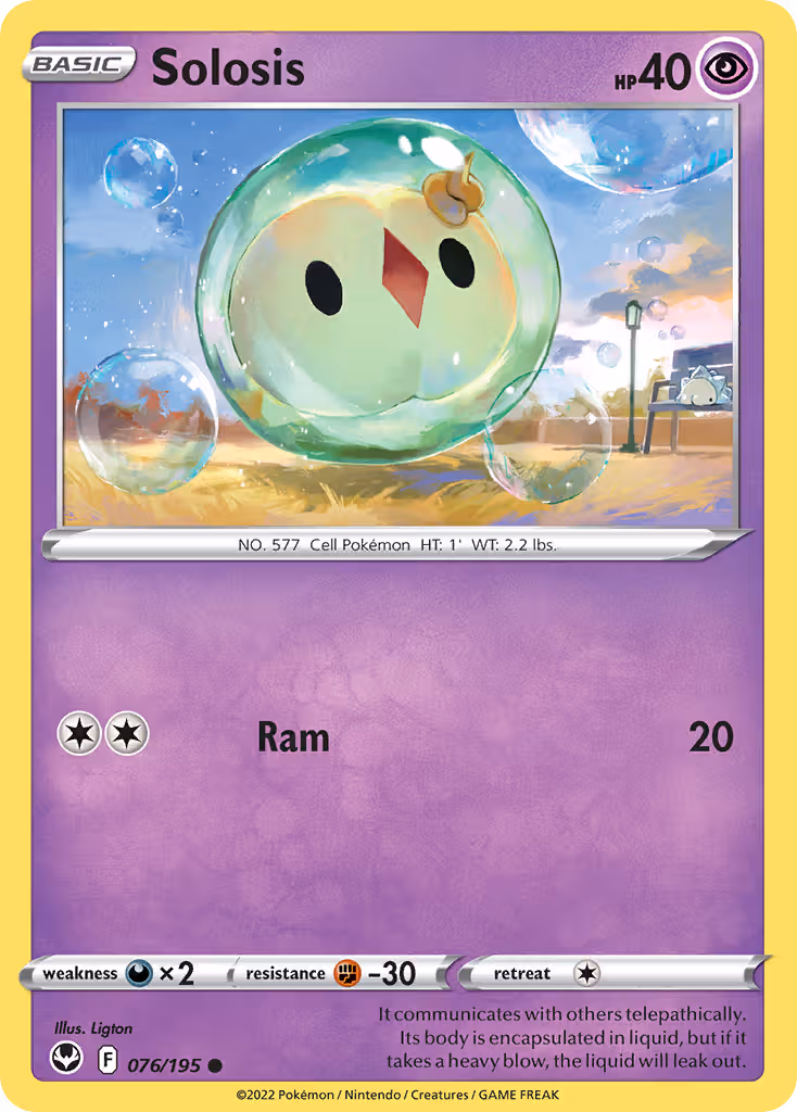 Solosis 76/195 Pokemon card