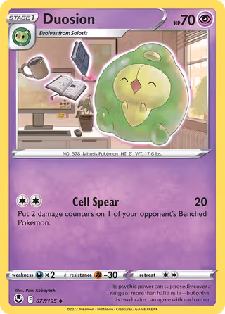 Duosion 77/195 Pokemon card