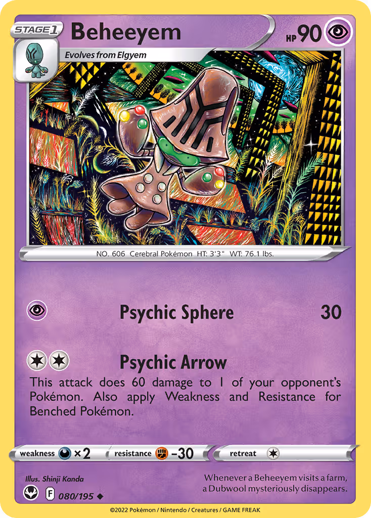 Beheeyem 80/195 Pokemon card