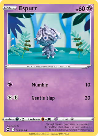 Espurr 81/195 Pokemon card