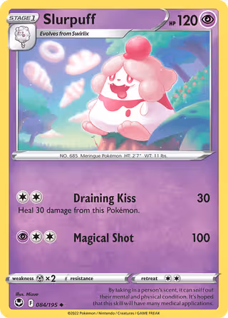 Slurpuff 84/195 Pokemon card