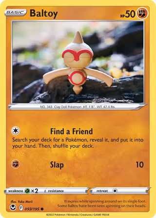 Baltoy 93/195 Pokemon card