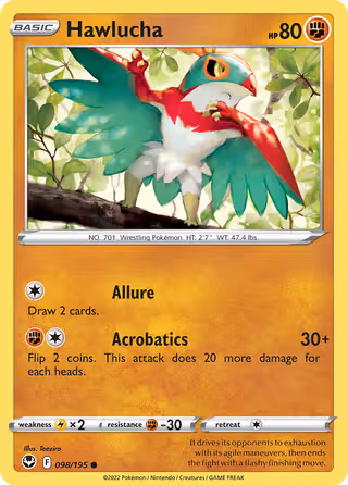 Hawlucha 98/195 Pokemon card