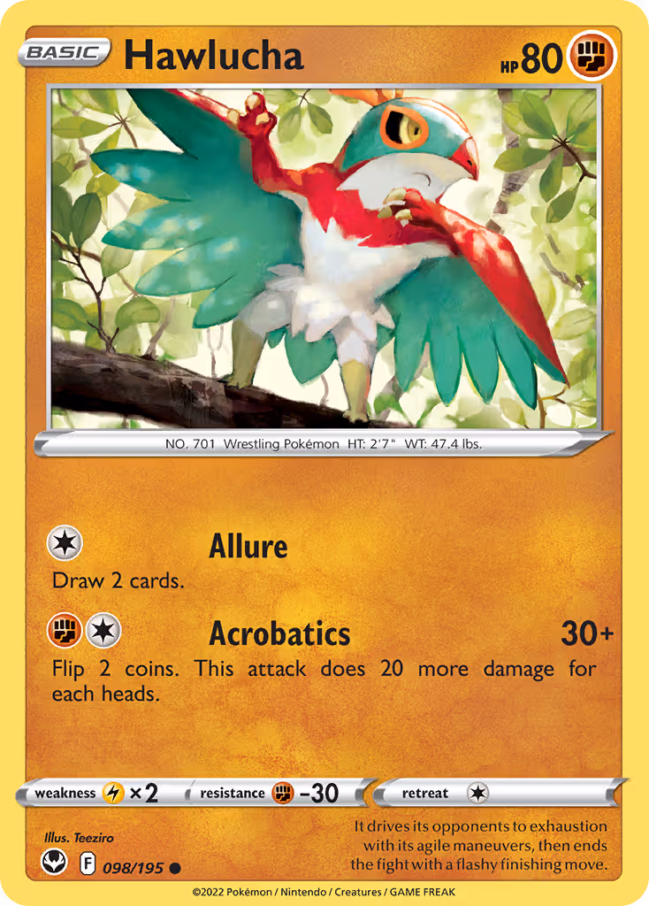 Hawlucha 98/195 Pokemon card