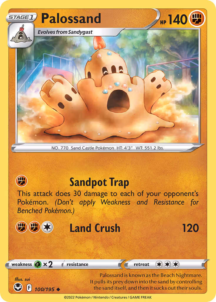 Palossand 100/195 Pokemon card