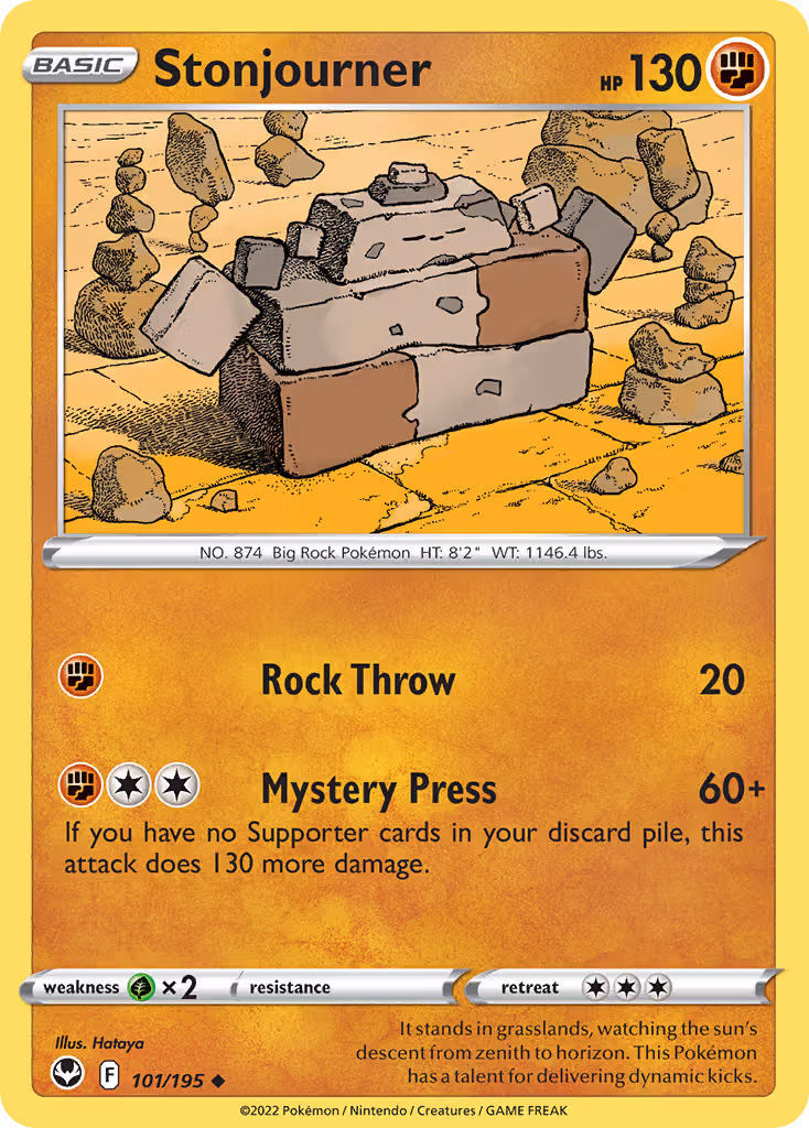 Stonjourner 101/195 Pokemon card