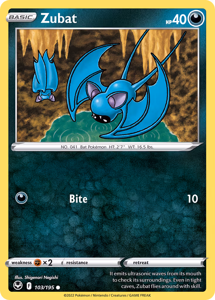 Zubat 103/195 Pokemon card