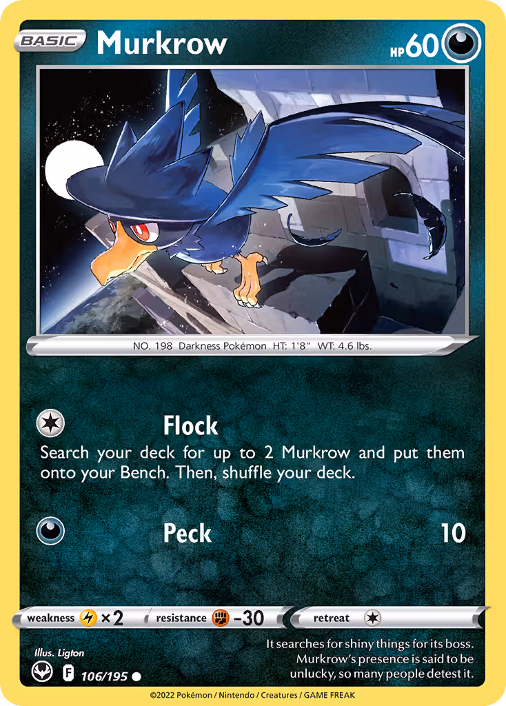 Murkrow 106/195 Pokemon card