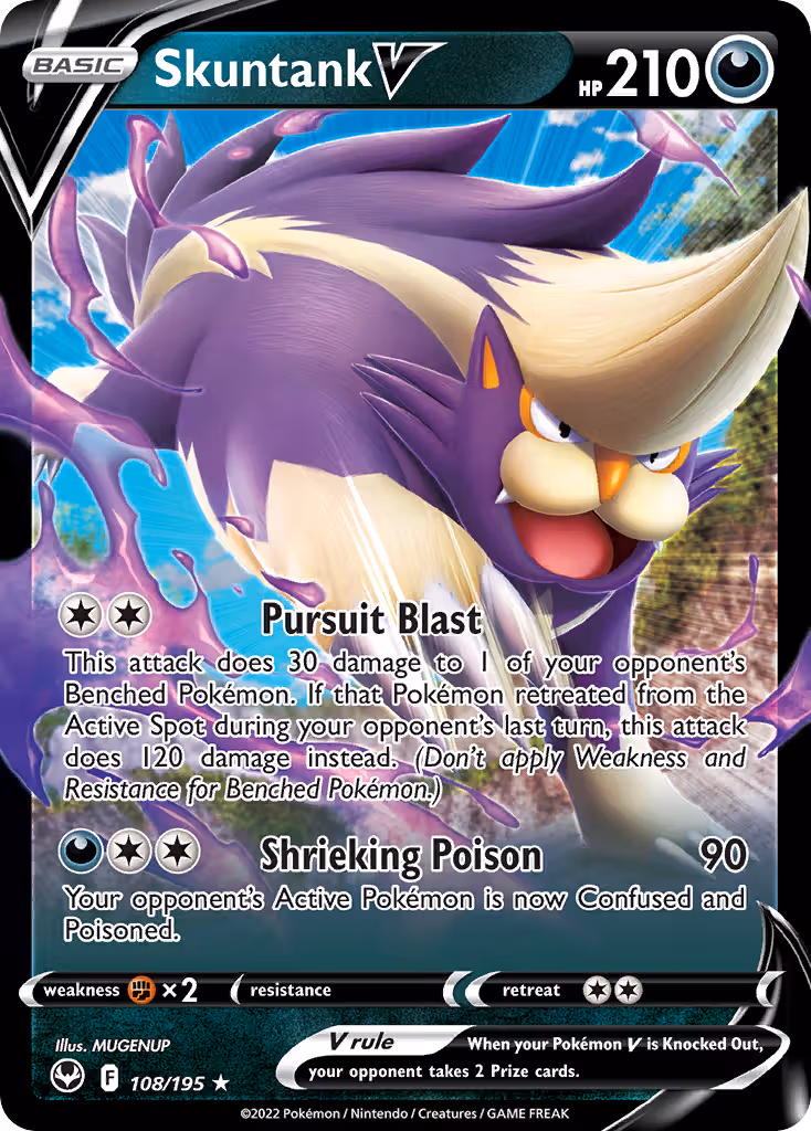 Skuntank V 108/195 Pokemon card