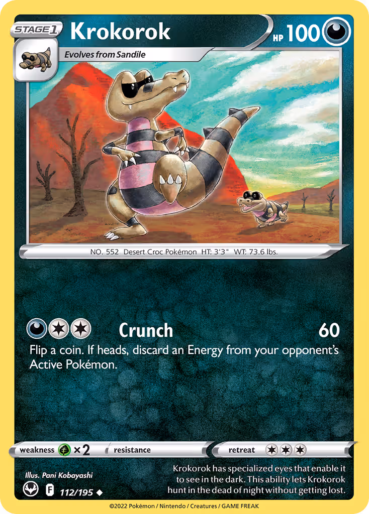 Krokorok 112/195 Pokemon card