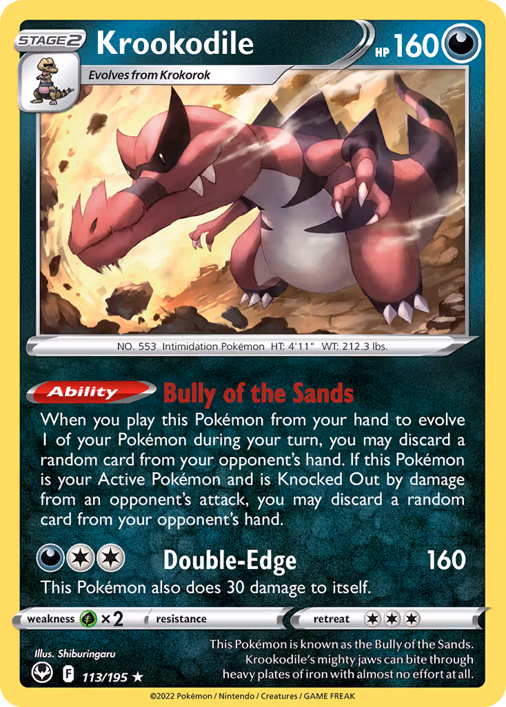 Krookodile 113/195 Pokemon card
