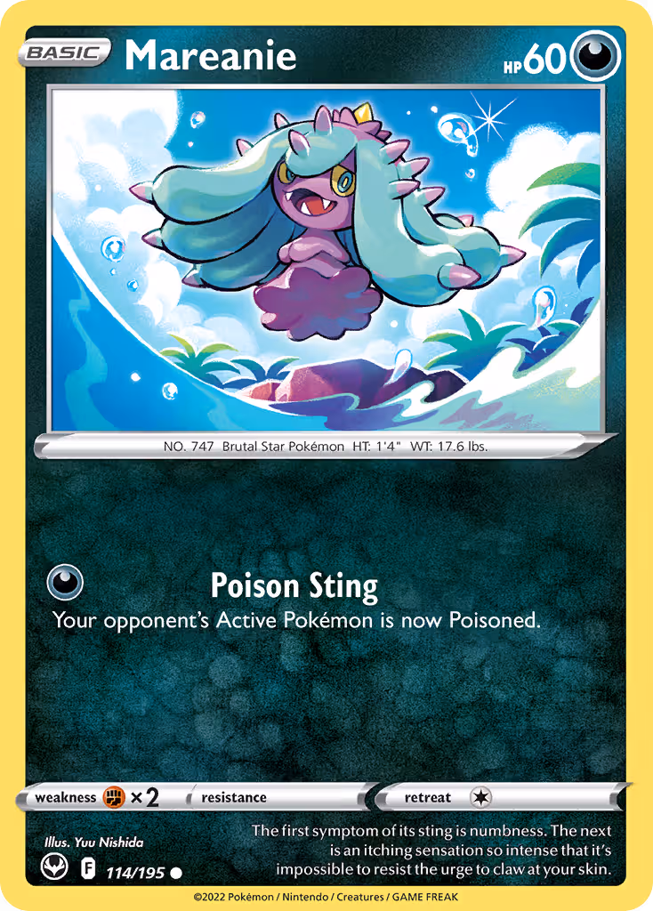 Mareanie 114/195 Pokemon card