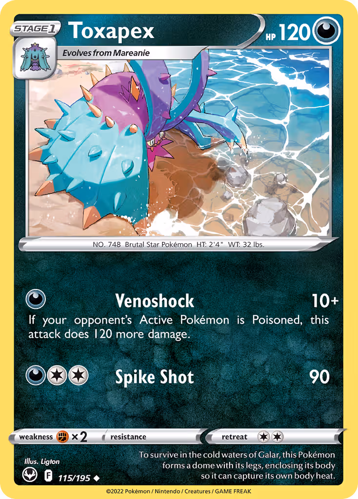 Toxapex 115/195 Pokemon card