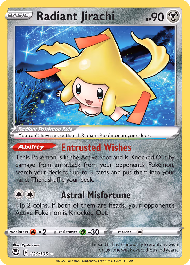 Radiant Jirachi 120/195 Pokemon card
